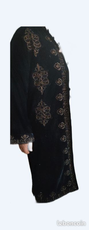 Manteau Zara velours brodé perle (image 1)