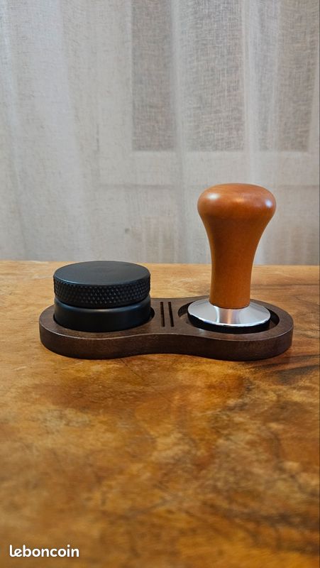 Station support d'accessoires de café en bois (image 1)