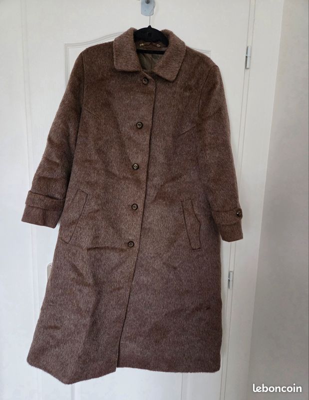 Manteau vintage laine lama (image 1)