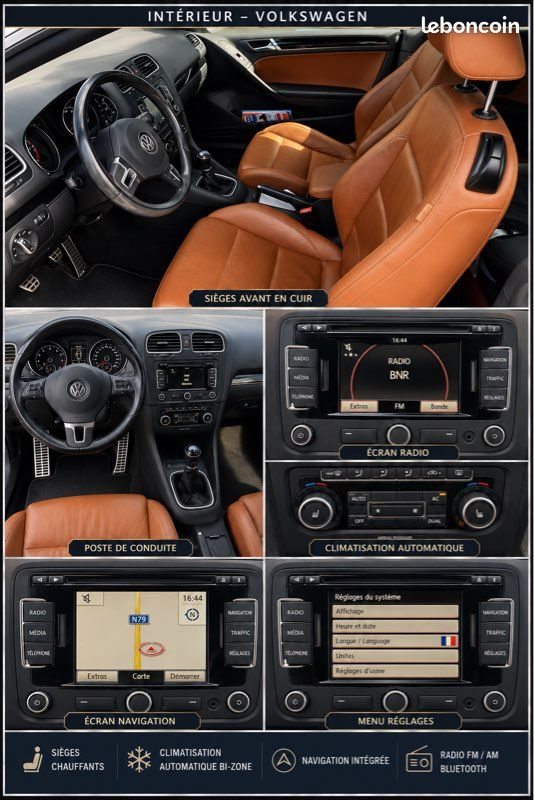 GOLF CABRIOLET tdi 105 cv 1ere main (image 5)