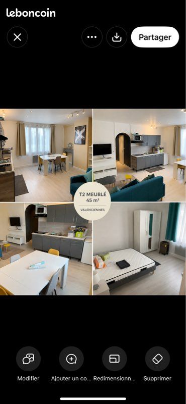 Appartement 2 pièces 45 m² · à Valenciennes · 45 m² · 700 €