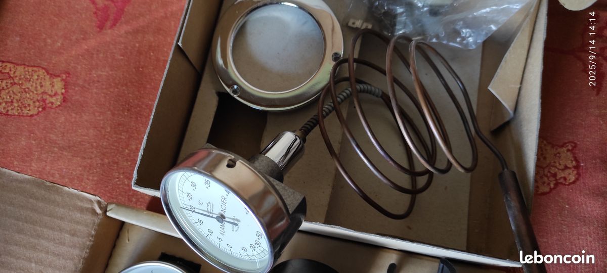 LOT de 4 divers manomètre - manovacumètre - thermomètre anciens & vintage / NANOU68 (BC) (image 9)