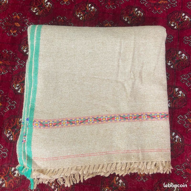 Desert Dress Grande Couverture Afghane En Laine Patu Kashmiri Marron Noir Gris - Châle Traditionnel Chaud Et Polyvalent