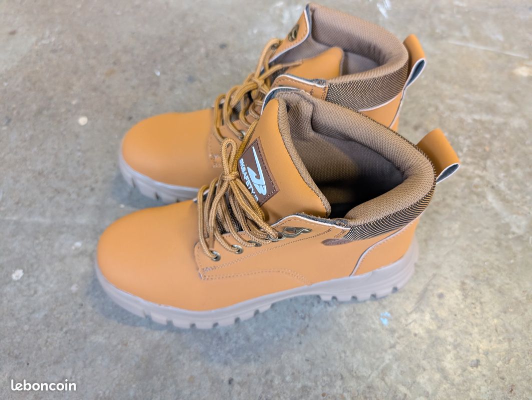 NACKINg Chaussures de Sécurité Homme Hiver Imperméable Chaussure de Travail Femme Doublure Chaude Baskets de Sécurité Embout Acier Protection Baskets Antidérapante Botte de Securité, Jaune, EU 37