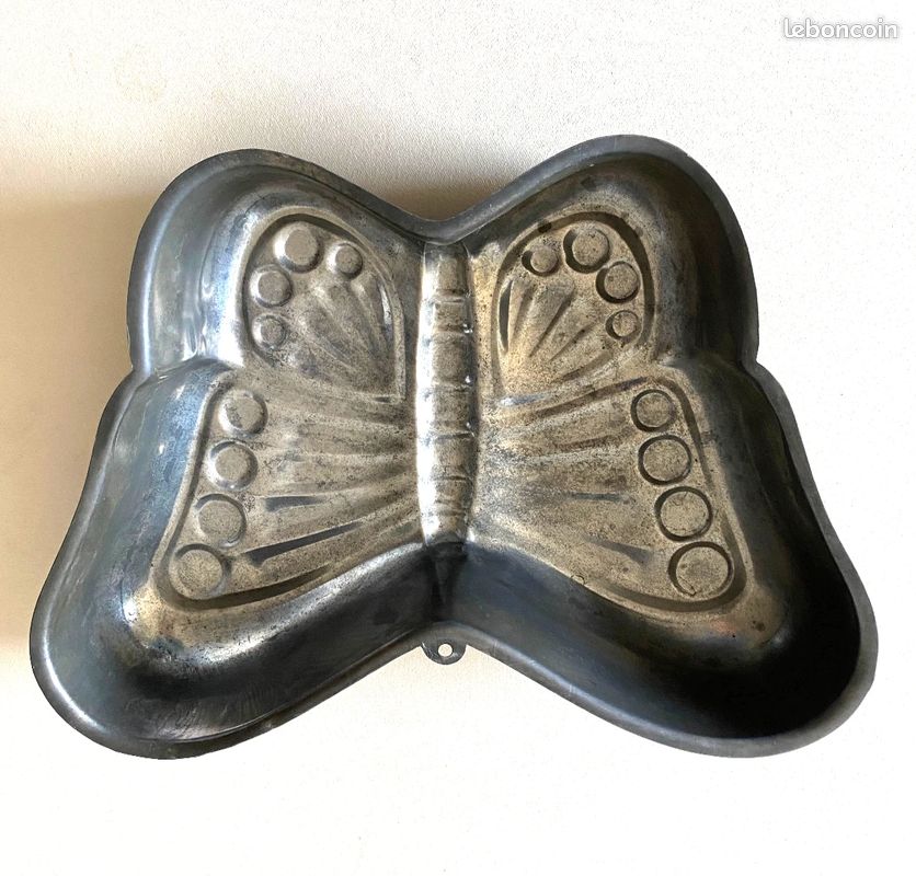Papillon en métal argenté décoratif | Ma Cabane Vintage