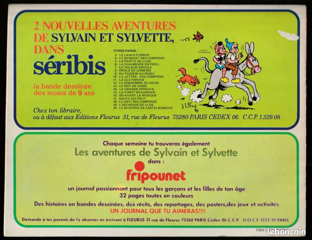 Sylvain et sylvette n° 88 de 1977 / ALBUMS FLEURUS / excellent etat (image 2)