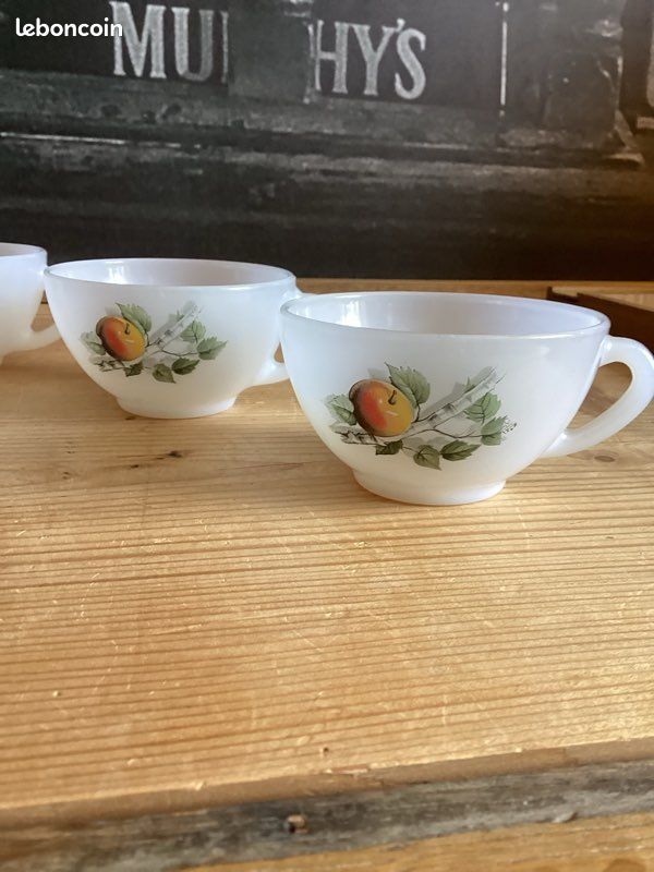 6 tasses arcopal motif pomme (image 4)