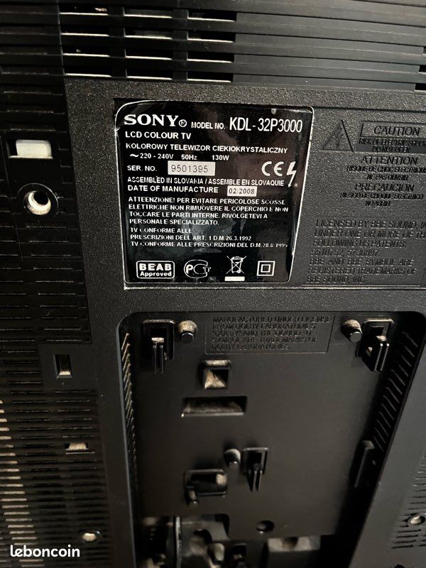Téléviseur Sony ancienne génération (image 2)
