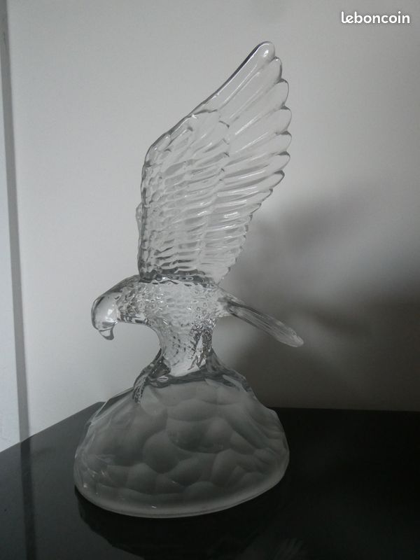 Statues Et Figurines D'Aigle À Chauve En Verre De Cristal, Gravé Au