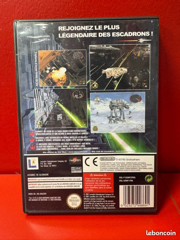 Jeu Star Wars Rogue Leader : Rogue Squadron 2 Pour Nintendo GameCube - Très Bon état