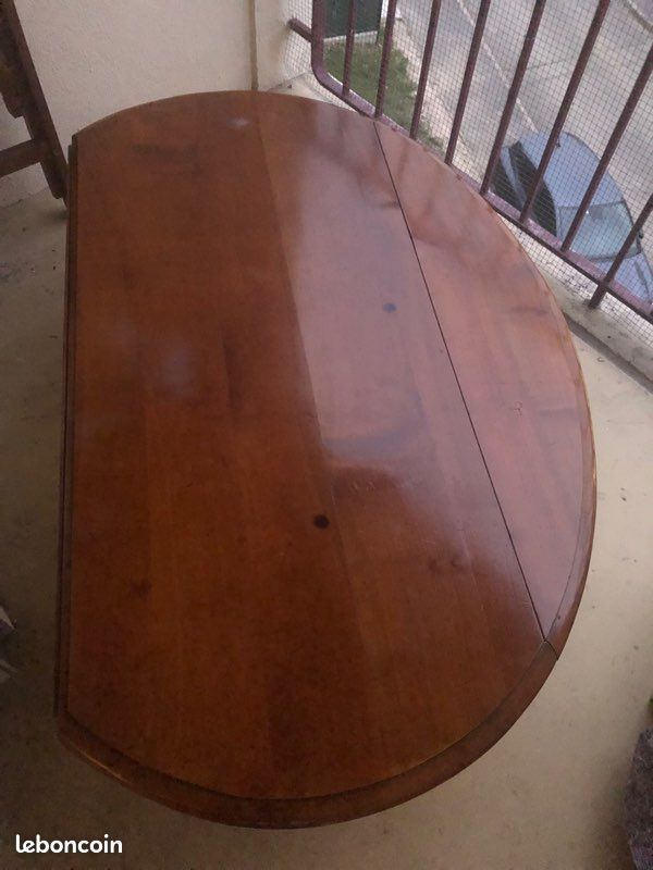 Table basse bois massif avec deux battants afin d’agrandir selon les invités (image 2)