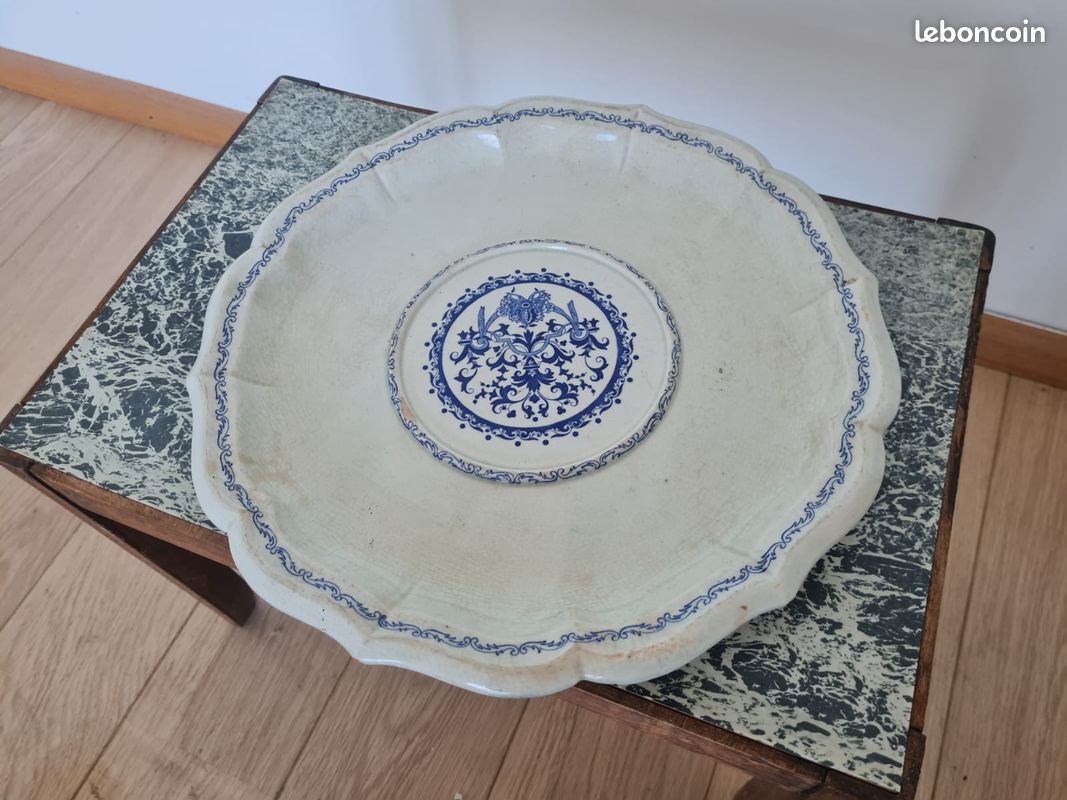 Plat de présentation vintage en faïence de Gien (image 1)