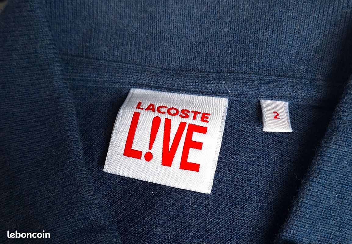 Polo Lacoste Bleu Taille XS-S (image 4)