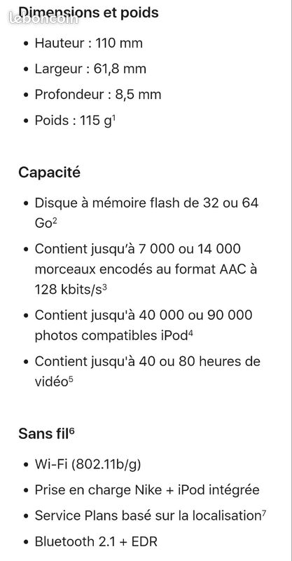IPOD TOUCH 64GA 3ème génération (image 8)