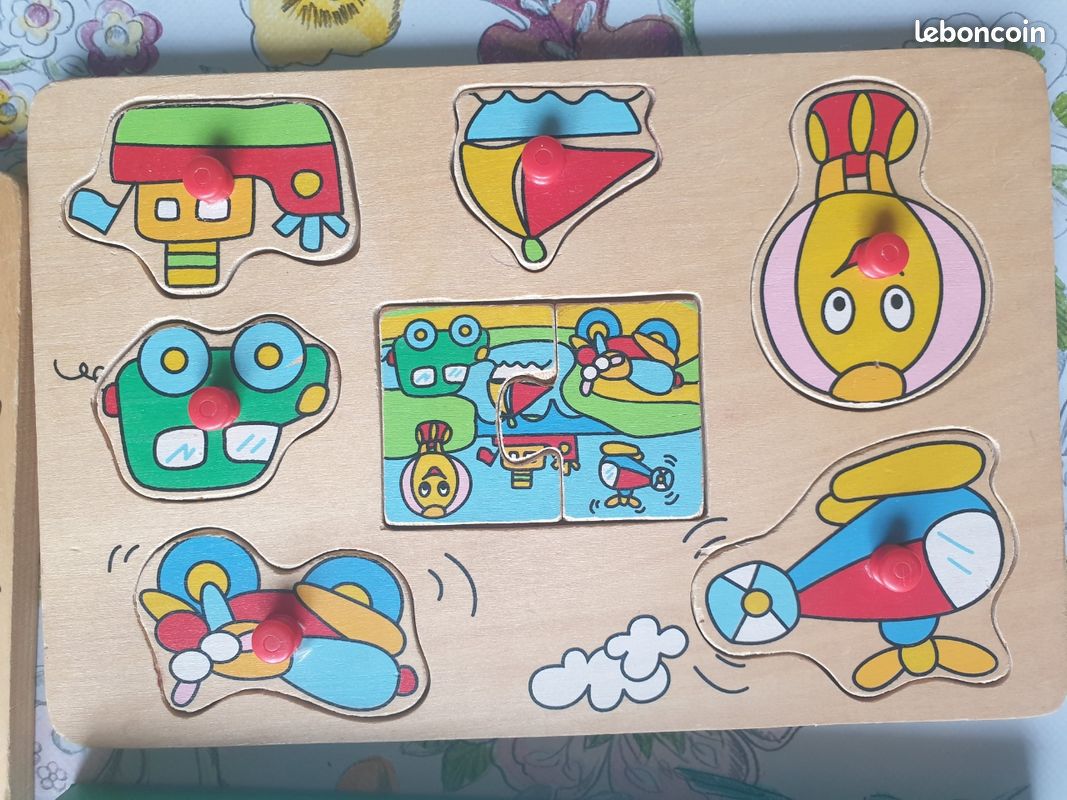Lot 3 puzzles premier age en bois (image 3)