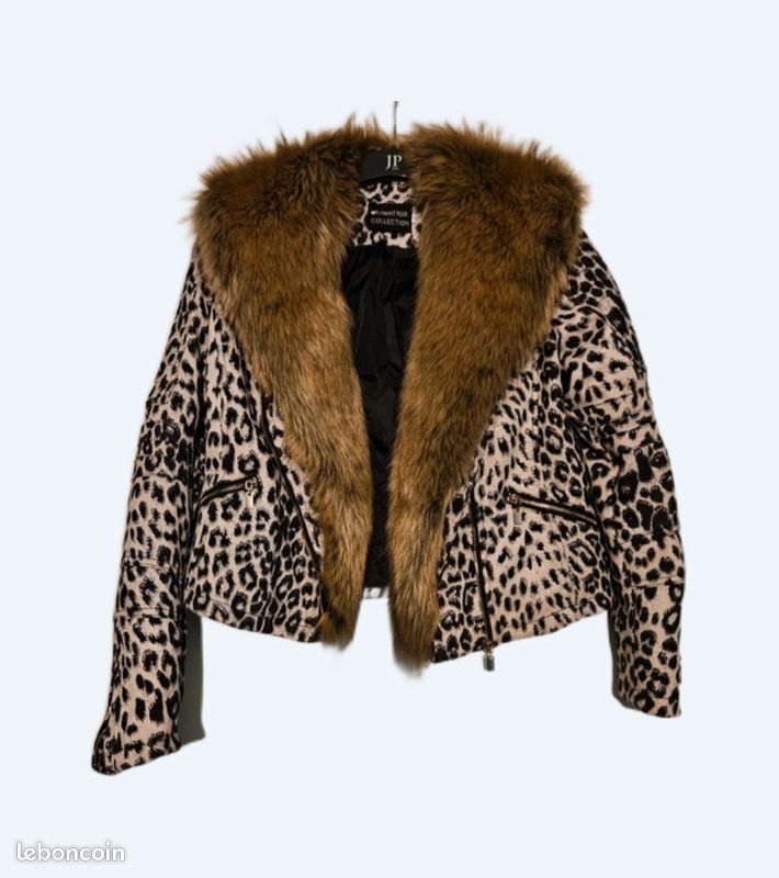Veste Aviateur Femme GORGLITTER - Motif Léopard, Col Baseball, Fermeture éclair - Taille XS à XXL, Automne/hiver
