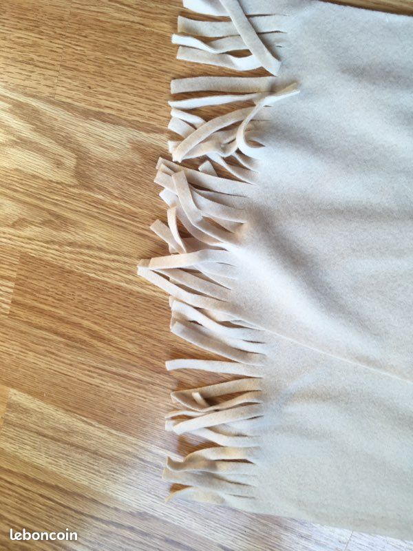 Écharpe avec franges neuve beige clair, crème (image 3)