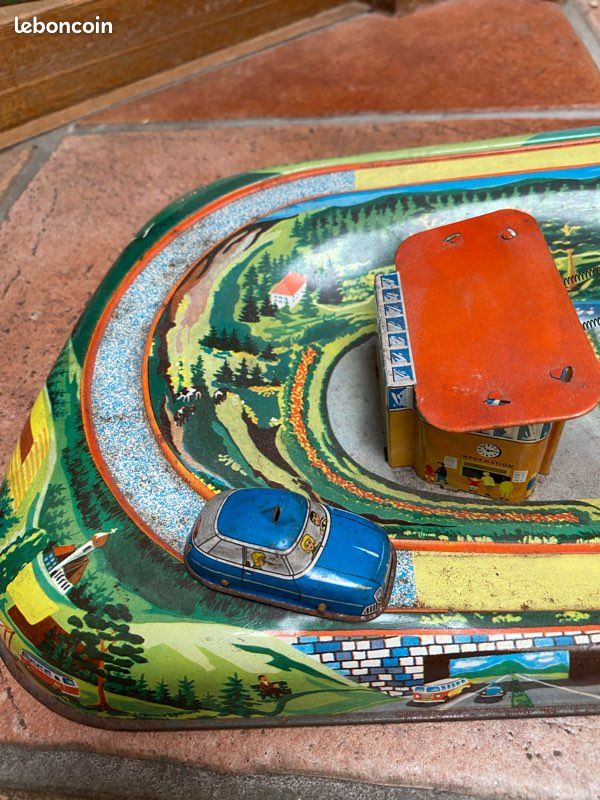 Ancien Jouet En Tôle Technofix - Alpine Express - Voiture Vintage