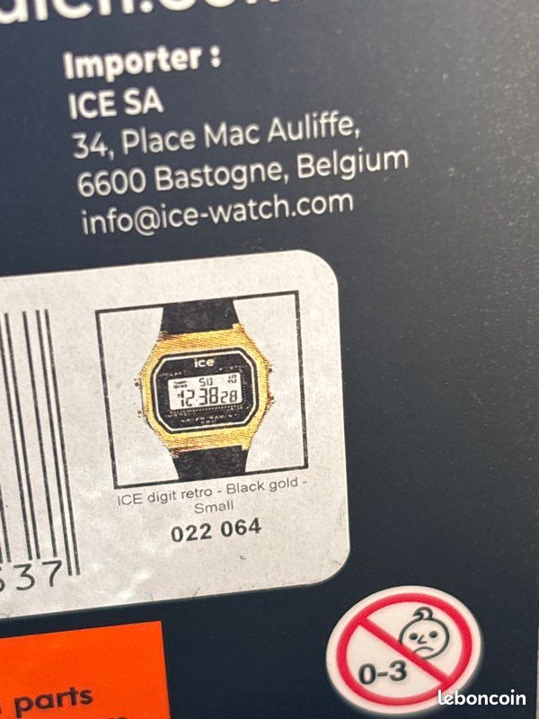 Ice Watch digit rétro Black gold Small (image 3)