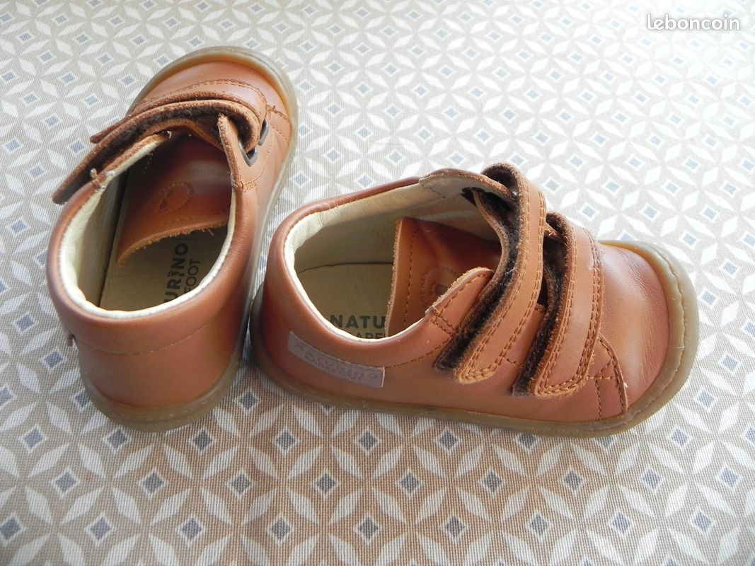 Naturino Barefoot - Smartiney - Mt 29 - Baskets Hautes En Cuir Uni à Velcro