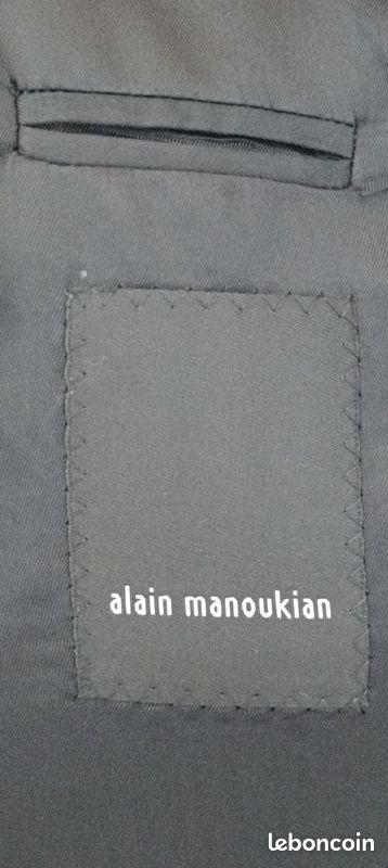 Veste costume homme noire à rayures Vêtements