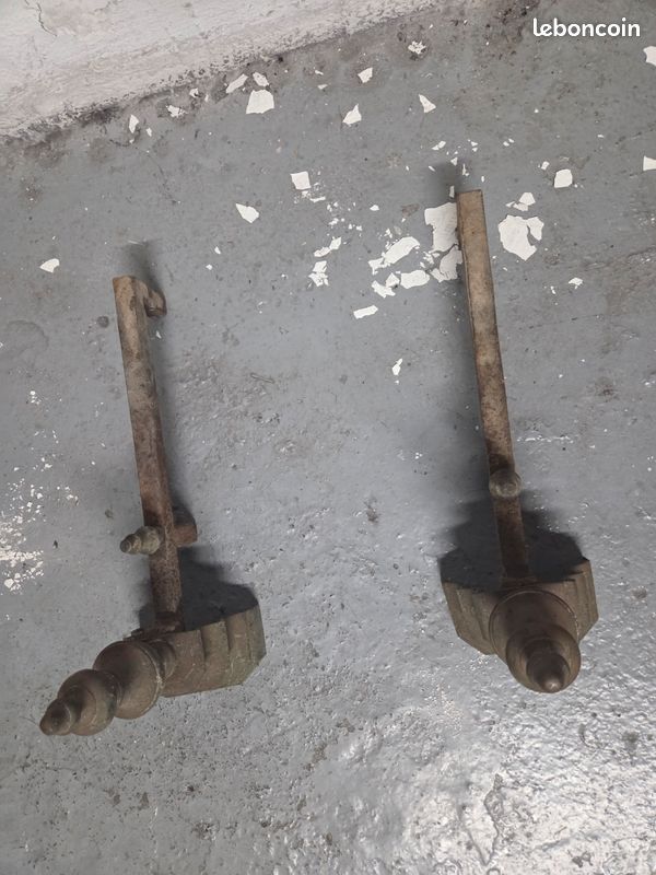Paire de chenets pour en acier (image 2)