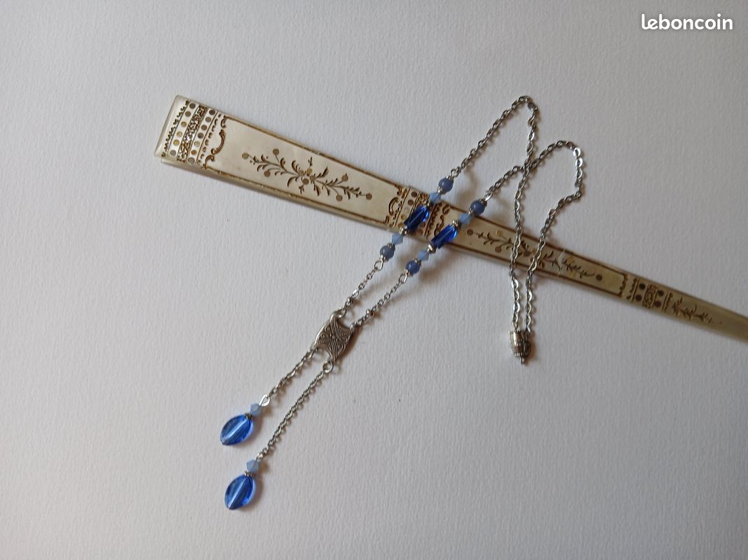Collier Ras Du Cou Art Déco En Perles Avec Fermoir Argent - Ancien - Occasion