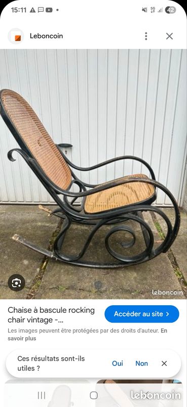 Chaise a bascule rocking vintage (image 3)