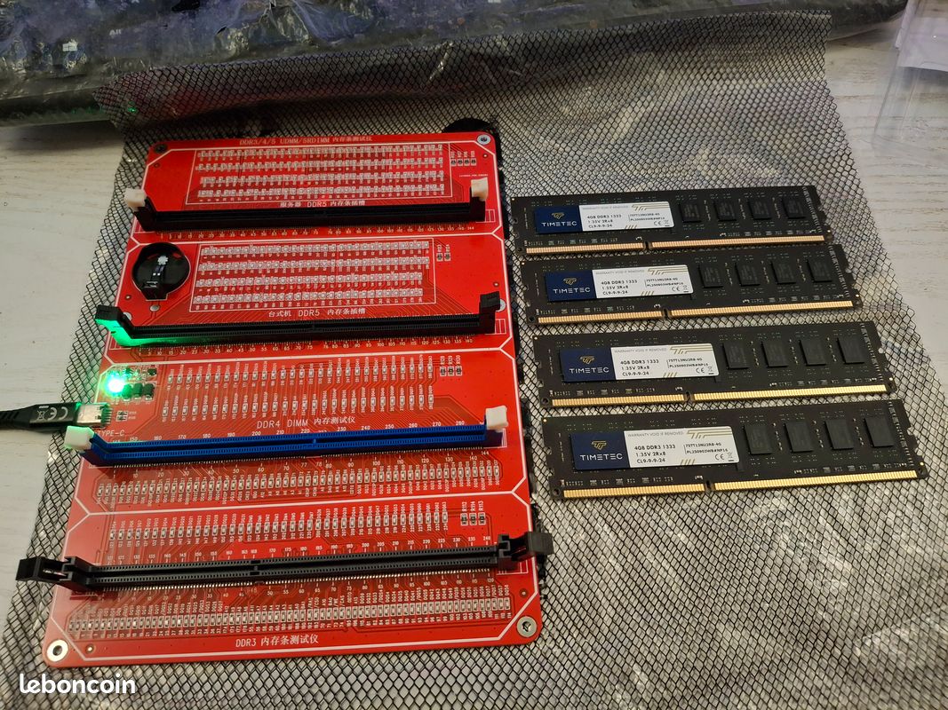 Timetec, 4 barrettes (UDIMM) RAM DDR3 - 16 Go (4x 4 Go), DDR3-1333, CL9-9-9-24, 1.35, Non-ECC (image 4)