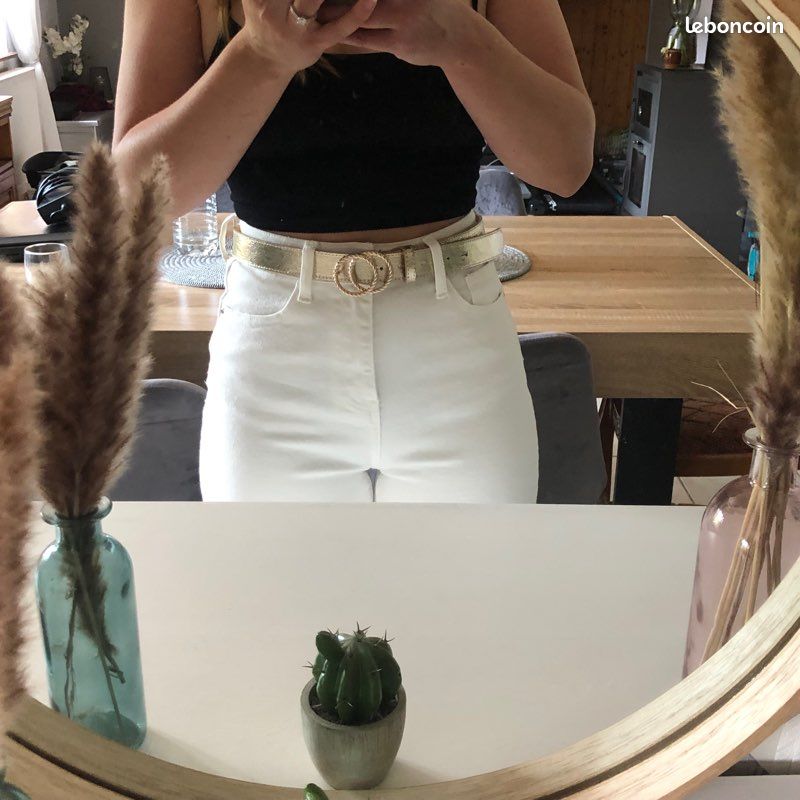 Ceinture en cuir daim fabriquée en Italie (image 3)