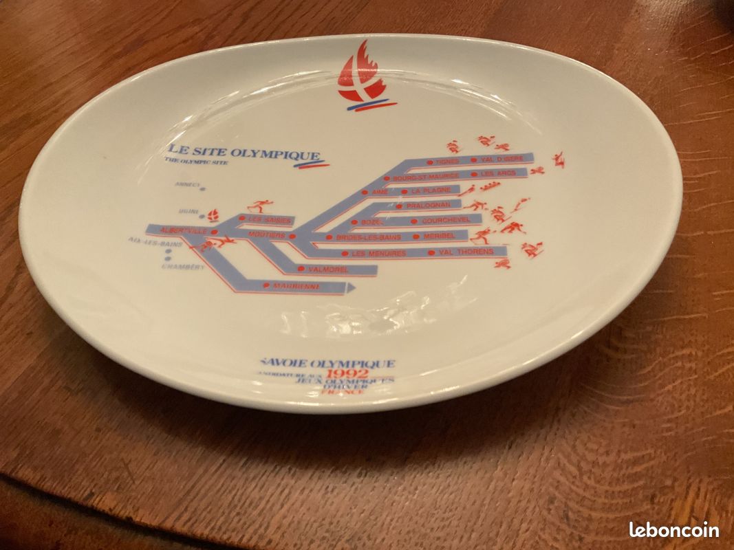 Assiette Collector Jeux Olympiques 1992 – Site Olympique – Fabriquée En France