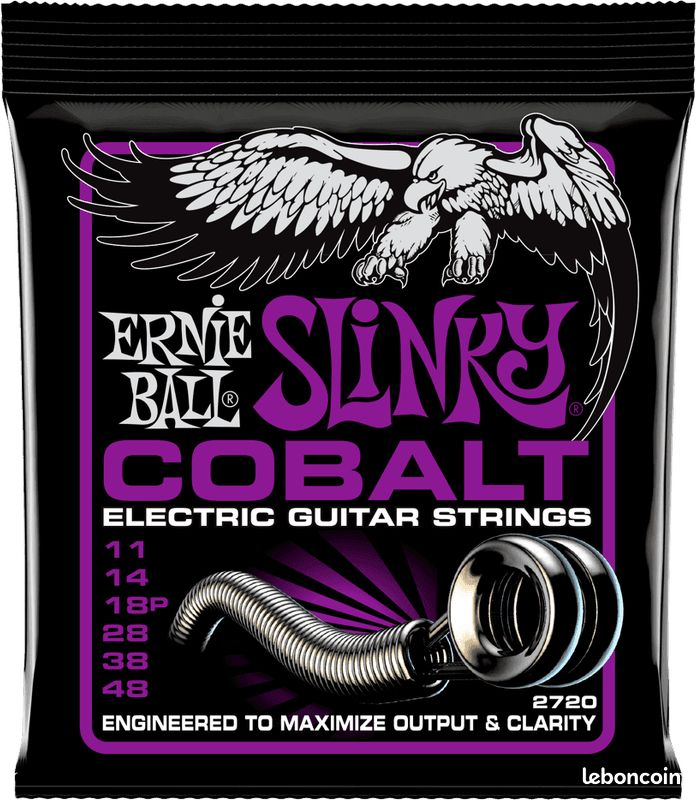 Jeu de cordes guitare électrique ERNIE BALL 2720 Slinky Cobalt Power Slinky 11-48 (image 1)