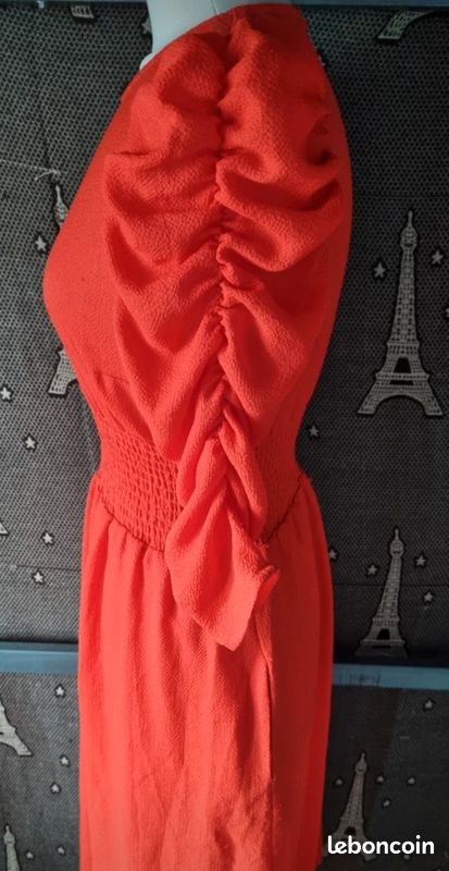 Robe Mexx Multicolore (corail, Blanc, Marron) - Taille 38 - Coton - Longueur Genou - Comme Neuve