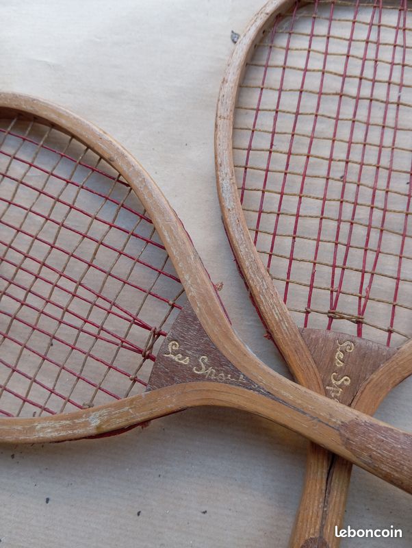 2 Raquettes De Ping Pong Vintage Manufrance - Toile émeri, Occasion En Très Bon état