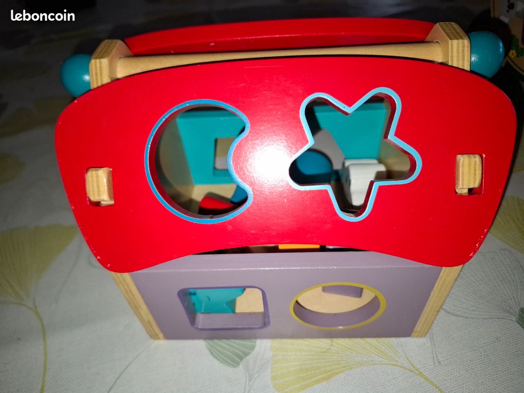 Jeu maison formes bébé en bois (image 3)