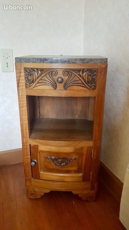 Meubles de lit ancien en bois (image 2)