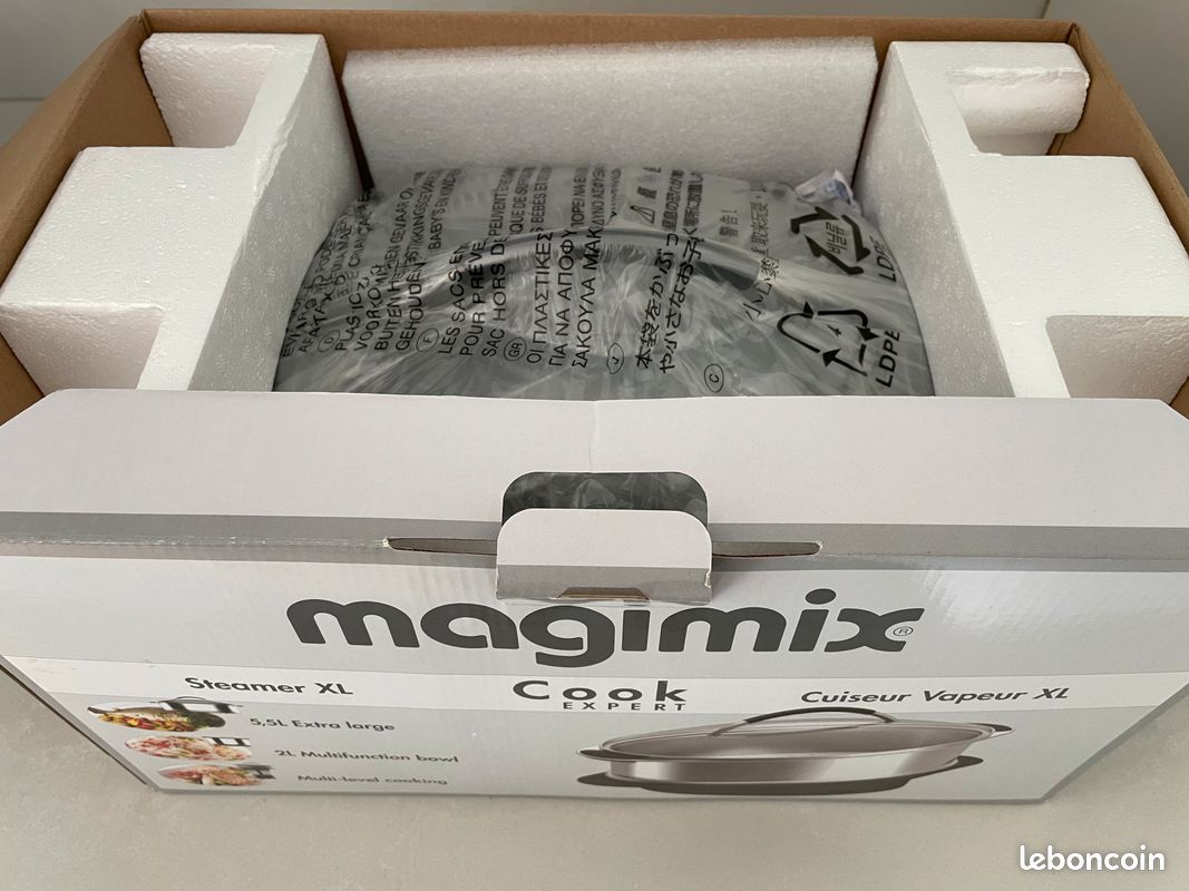 Robot cuiseur Magimix Cook Expert chrome mat complet & Cuiseur Vapeur grand format (image 7)