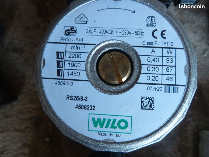 Pompe, circulateur, wilo (image 3)