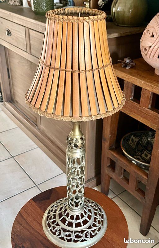 Superbe Lampe à poser ancienne Asie (image 4)