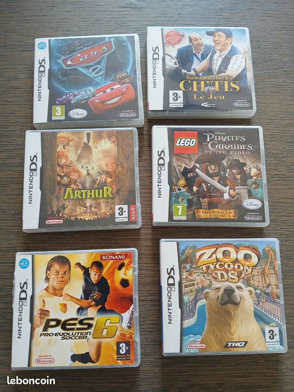 Lot De 6 Jeux Nintendo DS - Jeux Famille/enfants (dont Garfield) - Très Bon état Avec Boîtes