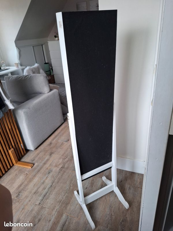 Miroir à bijoux sur pied avec rangement – comme neuf (image 2)