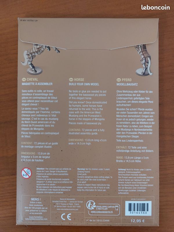 Maquette Cheval à Assembler (NEUF Sous Emballage) (image 3)