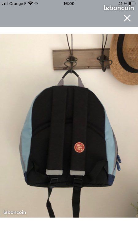 Sac à dos bleu, poivre blanc (image 4)