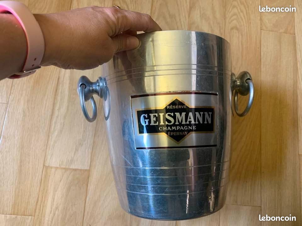 Seau à Champagne Wiskcmann Signé – Métal Argenté, Qualité Supérieure #1527