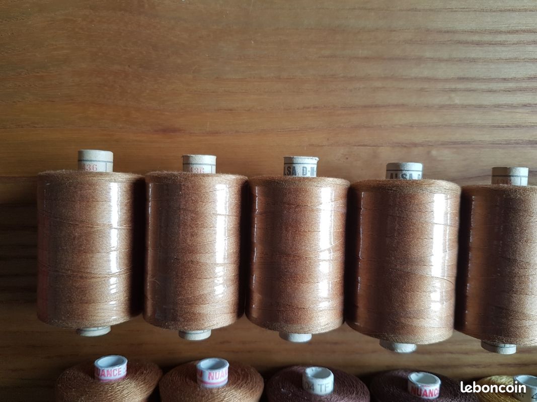 Neuf lot ancien fil Alsa Dmc Nuance ancienne mercerie bobine neuve coton couture couturière vintage loisir créatif polyester singer pfaff machine à coudre (image 2)