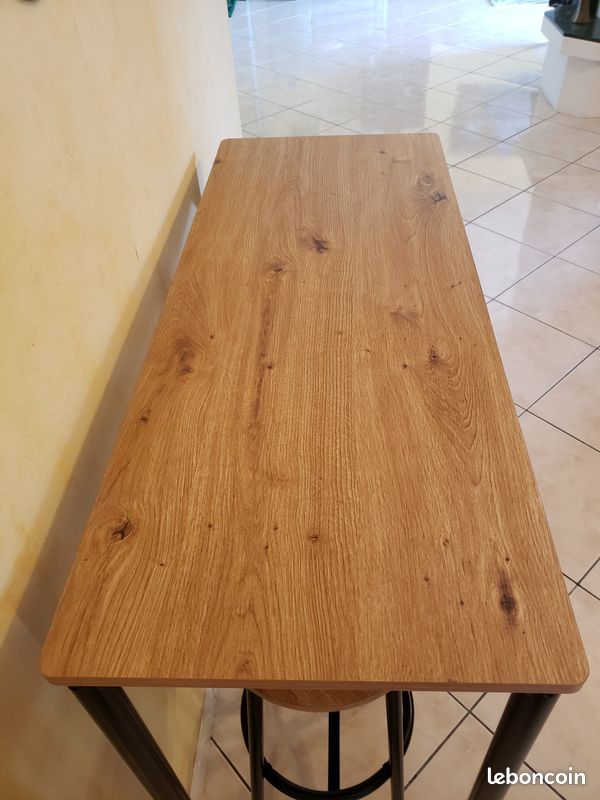Table haute où console avec ses 2 tabourets neufs (image 3)