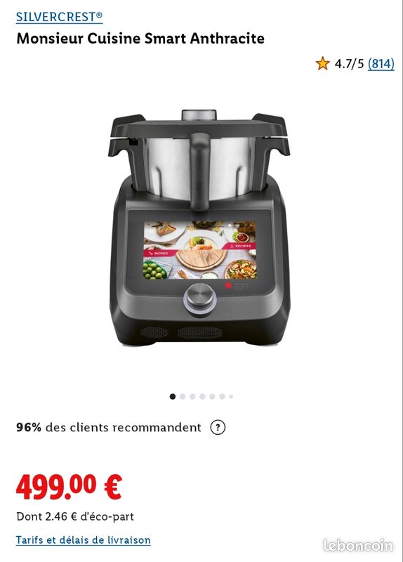 Robot Cuiseur Monsieur Cuisine Smart Silvercrest Blanc, Occasion Avec Garantie