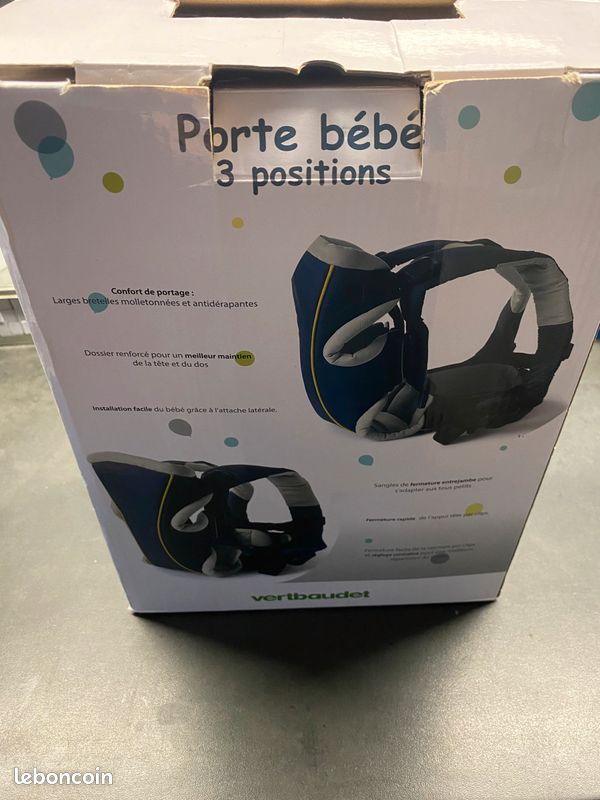 Porte-bébé ventral et dorsal vertbaudet Babybalad' marine - Vertbaudet