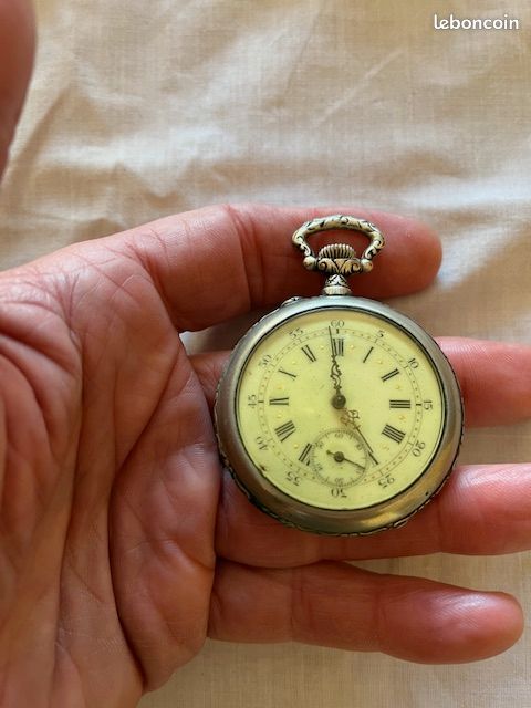 Montre à Gousset Argentan LF Extra Plate - Fonctionne, Occasion Vintage
