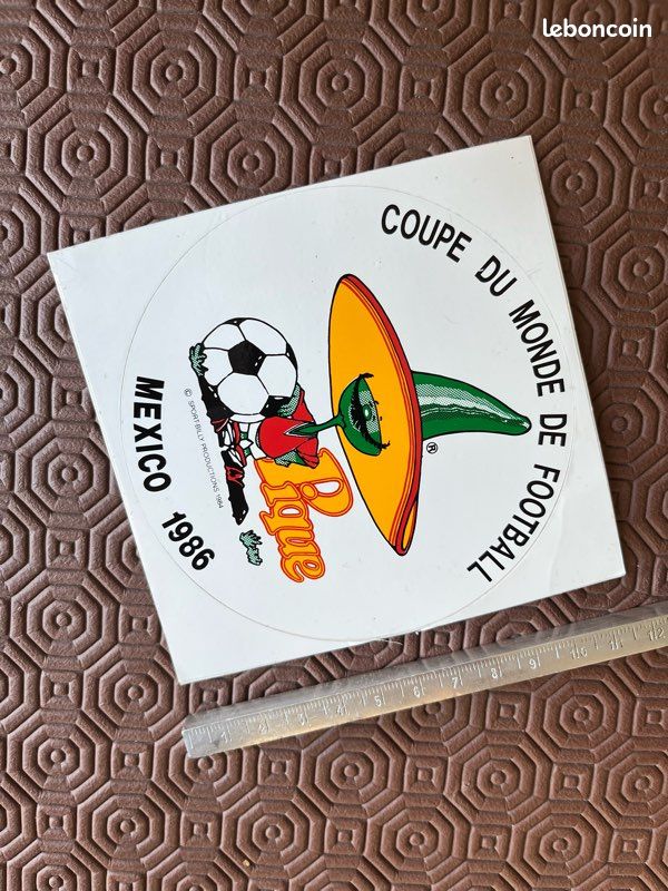 Ancien autocollant Mexico 86 « Pique » Coupe du monde de football (image 4)